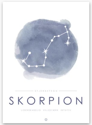 skorpion stjernetegn plakat