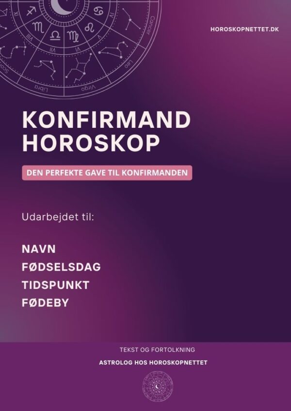 konfirmand horoskop - konfirmationsgave