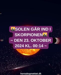 solen går ind i skorpionen