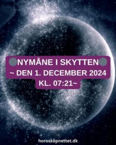 Nymaane i Skytten - Nymåne i Skytten - 1. December 2024 kl. 07:21