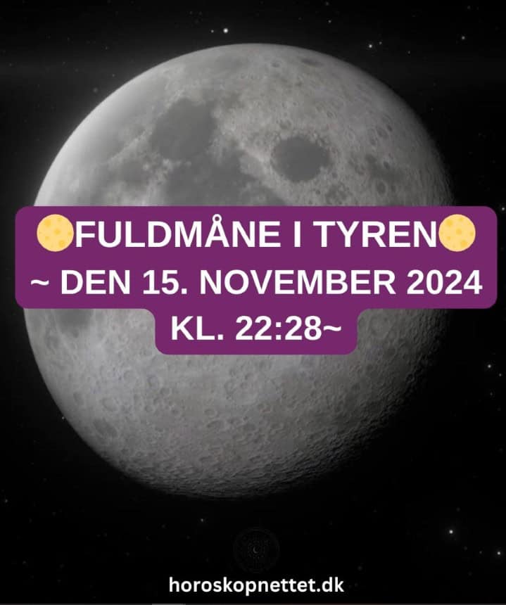 Fuldmåne i Tyren - 15. November 2024 kl. 22:28