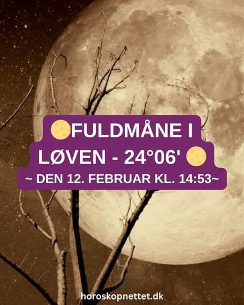 Fuldmåne i Løven - 24°06' – 12. februar kl. 14.53