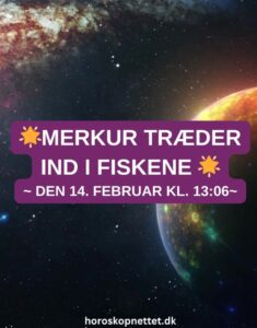 merkur træder ind i fiskene