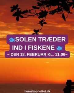 solen træder ind i fiskene